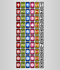 Image showing Rotating Numbers in various colors