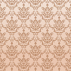 Image showing Golden Seamless Damask Pattern