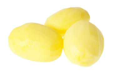 Image showing Fresh peeled potatoes