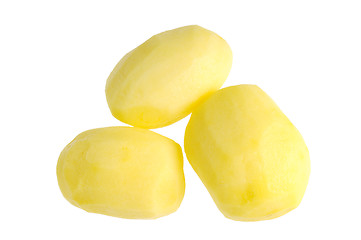 Image showing Fresh peeled potatoes