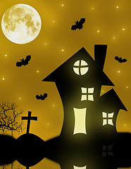 Image showing Halloween spooky house