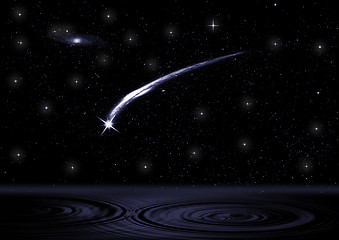 Image showing Falling star