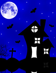 Image showing Halloween spooky house