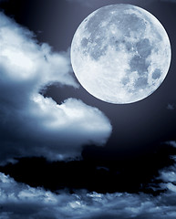 Image showing moon in clouds