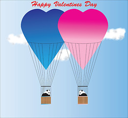 Image showing Pandas and Hot Air Balloons