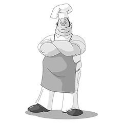 Image showing Monochrome Chef Illustration
