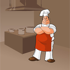 Image showing Cook In a Kitchen Clip Art