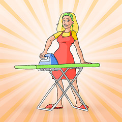 Image showing Colorful Vintage Housewife