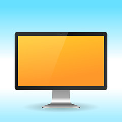Image showing LCD monitor on blue
