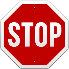 Image showing Stop Sign illustration on white