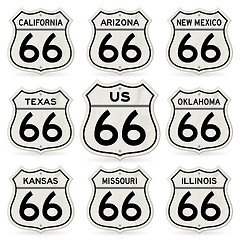 Image showing Complete Route 66 Signs Collection