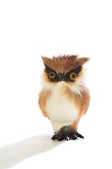 Image showing Cute fluffy toy owl isolated 