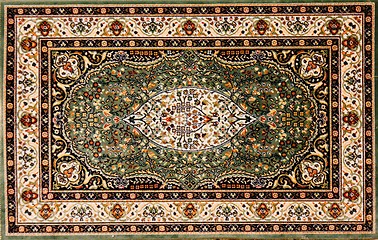 Image showing Persian rug with floral pattern