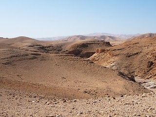 Image showing Desert landscape near the Dead Sea