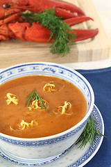 Image showing fresh Asian Lobster Bisque