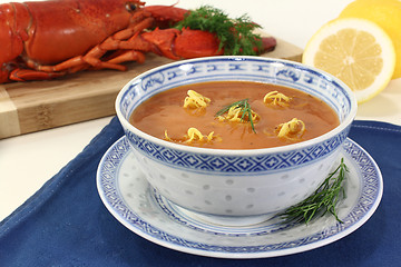 Image showing fresh Lobster Bisque Asian