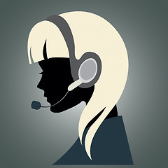 Image showing Girl with headset