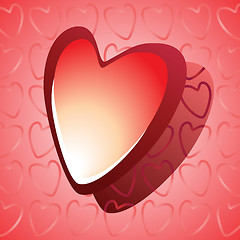 Image showing Red glossy heart 