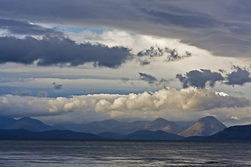 Image showing cloudy sky over scottish mountains