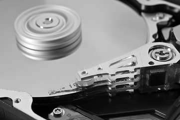 Image showing hard disk in motion - one-three