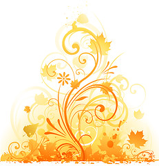 Image showing Decorative swirling autumn design