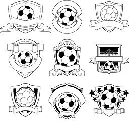 Image showing Vector soccer badge