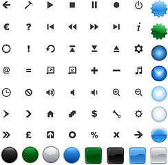 Image showing Glossy media icons collection