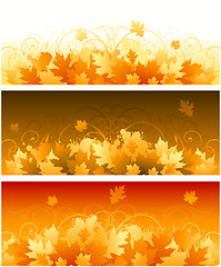 Image showing Decorative swirling autumn design