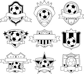 Image showing Vector soccer badge