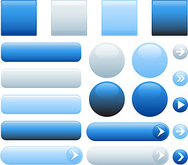 Image showing Blank web glossy buttons