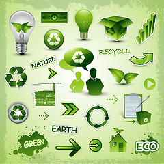 Image showing Environment and nature icons and symbols