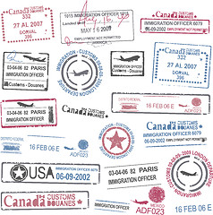 Image showing Passport stamps