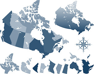 Image showing Map of Canada and provinces