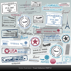 Image showing Passport stamps