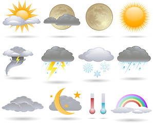 Image showing Vector weather icons collection