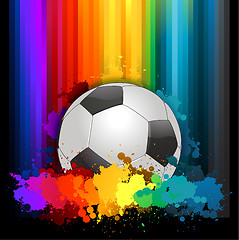 Image showing Abstract colorful soccer background