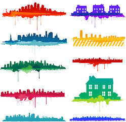 Image showing Paint splat city design