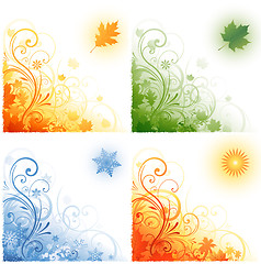 Image showing Four seasons background
