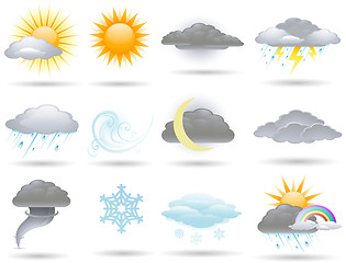 Image showing Vector weather icons collection