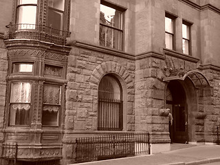 Image showing Beacon Street Architecture Boston Sepia