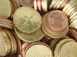 Image showing Euro coins background