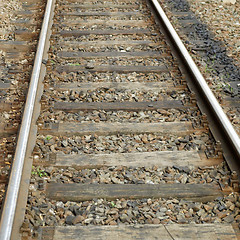 Image showing Railway railroad tracks