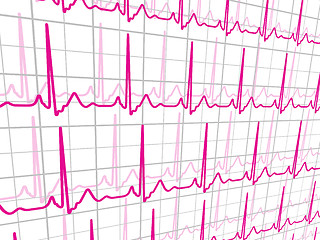 Image showing Heart beats cardiogram. EPS 8