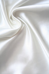 Image showing Smooth elegant white silk as background 