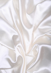 Image showing Smooth elegant white silk as background 