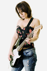 Image showing woman with guitar