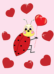Image showing ladybird with heart