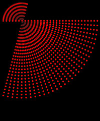Image showing abstract background from red circle