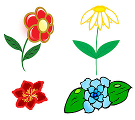 Image showing four flowers