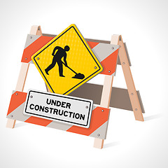 Image showing Under Construction Road Sign